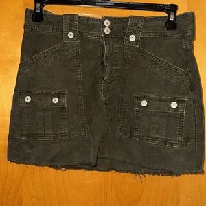 American Eagle Outfitters Olive Mini Skirt